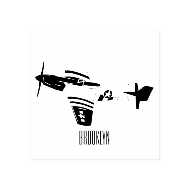 Carimbo De Borracha Ilustração de desenho animado de bombardeiro (Impressão)