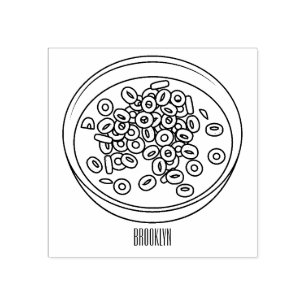 Carimbo De Borracha Ilustração de desenho animado de cereais