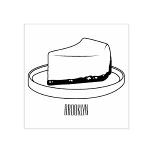 Carimbo De Borracha Ilustração de desenho animado de Cheesecake