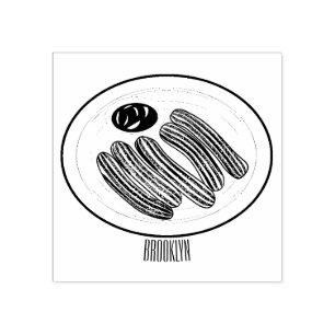 Carimbo De Borracha Ilustração de desenho animado de Churro