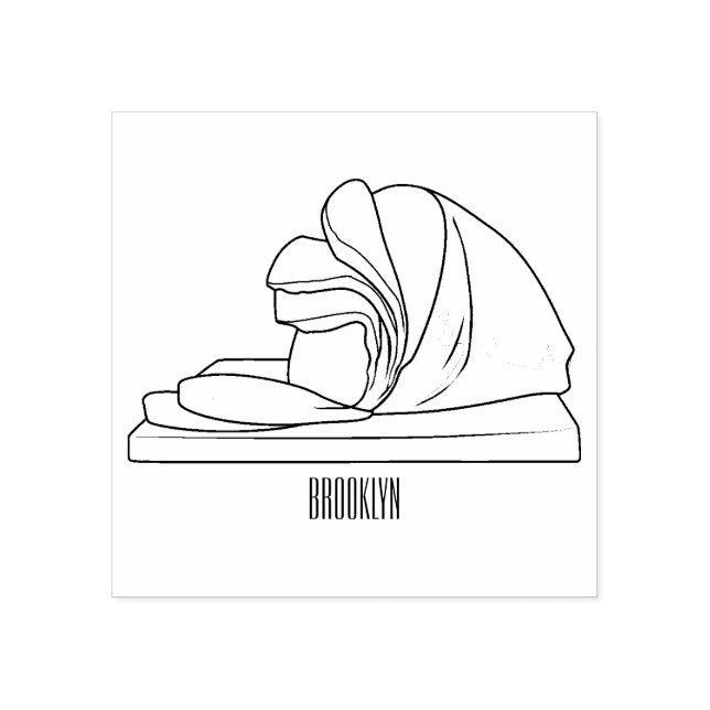 Carimbo De Borracha Ilustração de desenho animado de Ham (Impressão)