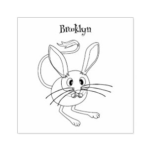 Carimbo De Borracha Ilustração de desenho animado de jerboa, de orelha