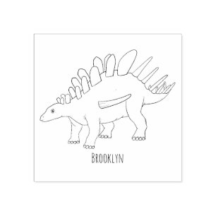 Carimbo De Borracha Ilustração de desenho animado de Kentrosaurus