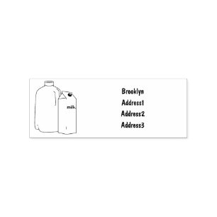 Carimbo De Borracha Ilustração de desenho animado de leite