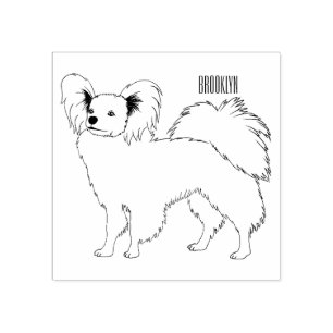 Carimbo De Borracha Ilustração de desenho animado de Papillon