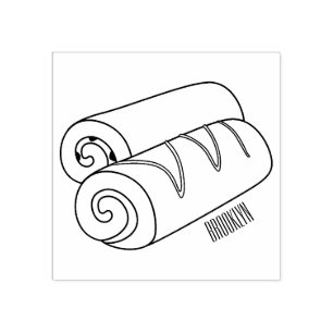 Carimbo De Borracha Ilustração de desenho animado de rolo/rolo