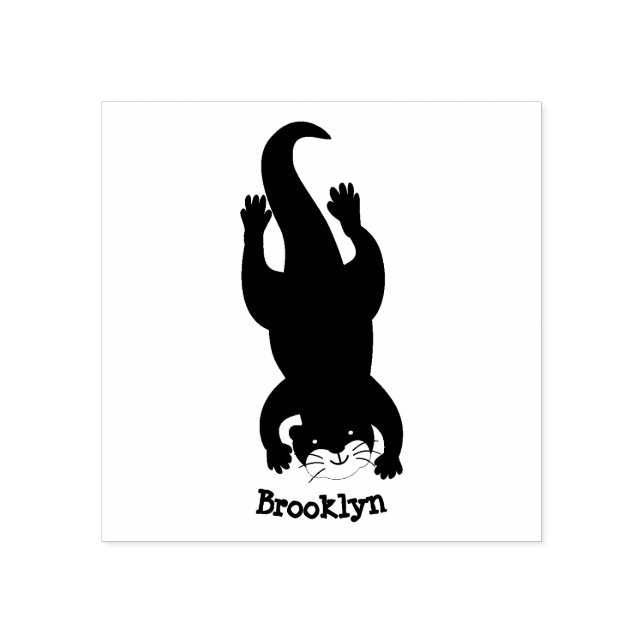 Carimbo De Borracha Ilustração de desenho animado em lontra (Impressão)