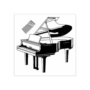 Carimbo De Borracha Ilustração de desenho animado Piano