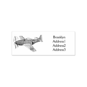 Carimbo De Borracha Ilustração de desenho de avião militar