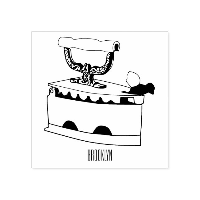 Carimbo De Borracha Ilustração de desenho de ferro do carvão (Impressão)