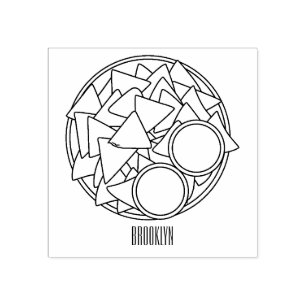 Carimbo De Borracha Ilustração de desenho de Nachos