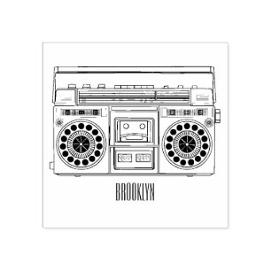 Carimbo De Borracha Ilustração de desenho de rádio