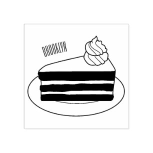 Carimbo De Borracha Ilustração de desenho do bolo de veludo vermelho