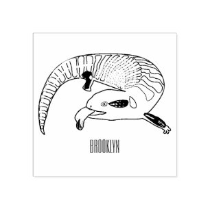 Carimbo De Borracha Ilustração de desenho em tons azuis