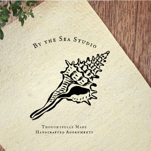 Carimbo De Borracha Ilustração de Logotipo de Concha de Boutique Coste