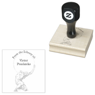 Carimbo De Borracha Ilustração do Atlas Man Sketch Vintage
