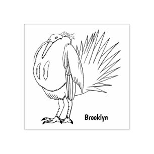 Carimbo De Borracha ilustração do desenho animado de aves de garagem d