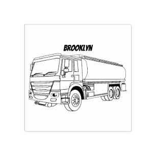 Carimbo De Borracha Ilustração do desenho animado do transporte de cam