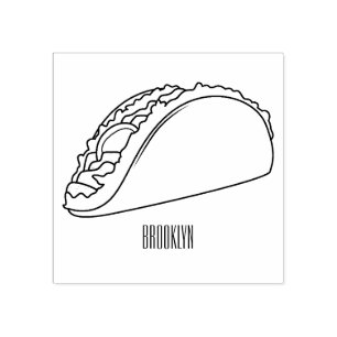 Carimbo De Borracha Imagem de desenho animado do Taco