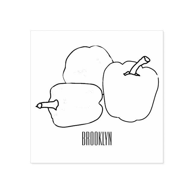Carimbo De Borracha Imagem de desenho em Capsicum (Impressão)