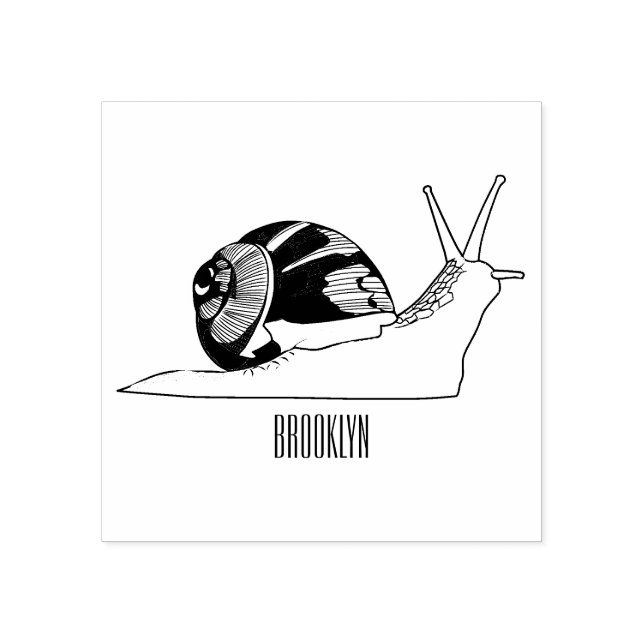 Carimbo De Borracha Imagem de desenho em caracol (Impressão)