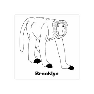 Carimbo De Borracha Imagem de desenhos animados de macacos