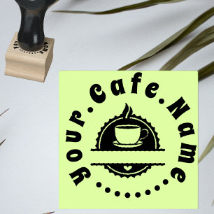 Carimbo De Borracha Imagem do logotipo do café