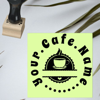 Carimbo De Borracha Imagem do logotipo do café