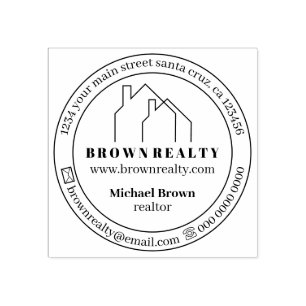 Carimbo De Borracha Imobilizações de Duas Casas