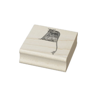 Carimbo De Borracha Inicial iluminada N