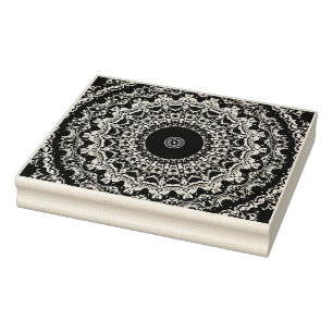 Carimbo De Borracha Intricate Trippy Colorate Boho Mandala
