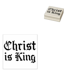 Carimbo De Borracha Jesus Cristo É Rei Arte Grunge Gothic Blackletter