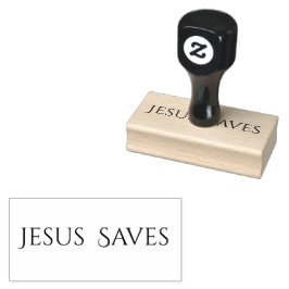 Carimbo De Borracha Jesus Saves Christian Quote