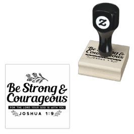 Carimbo De Borracha Jo 1:9 Bíblia Verso Design - Seja Forte e Corajoso