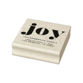 Carimbo De Borracha JOY Bold Typografia Moderna Natal
