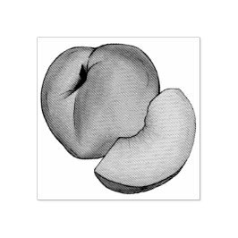 Carimbo De Borracha Juicy Ripe Summer Peach Georgia Peaches Fruta