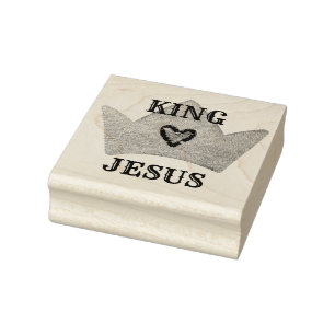 Carimbo De Borracha King Jesus Crown