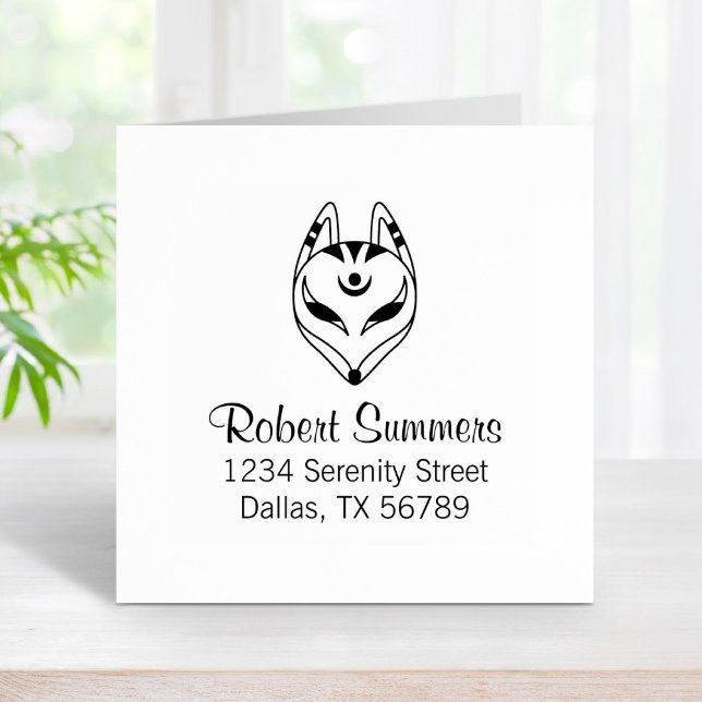 Carimbo De Borracha Kitsune Fox Mask 3 (Máscara de Raposa de Kitsunga  (Criador carregado)