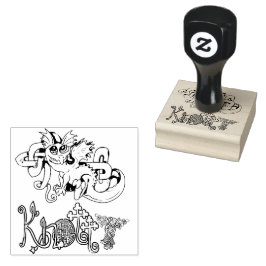 Carimbo De Borracha Knotty lil Celtic Knot Dragon