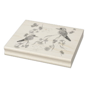 Carimbo De Borracha kookaburra e Eucalyptus