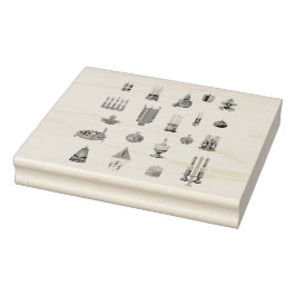 Carimbo De Borracha Kwanzaa inspirou designs de madeiras