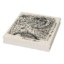 Lado Escuro Do Cartaz Da Lua De Arte Da Madeira