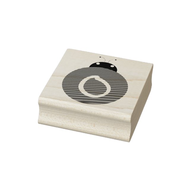 Carimbo De Borracha Ladybug Monograma (Carimbo)