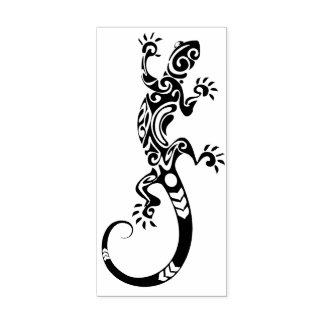 Carimbo De Borracha Lagarto decorativo