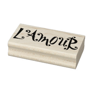 Carimbo De Borracha L'Amour (Love) French Retro Rubber Art Stamp