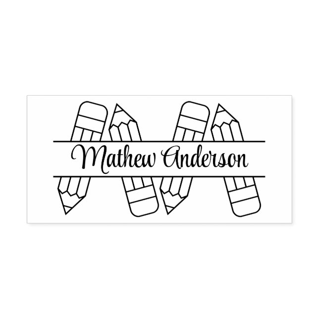 Carimbo De Borracha Lápis Volta às Aulas (Impressão)