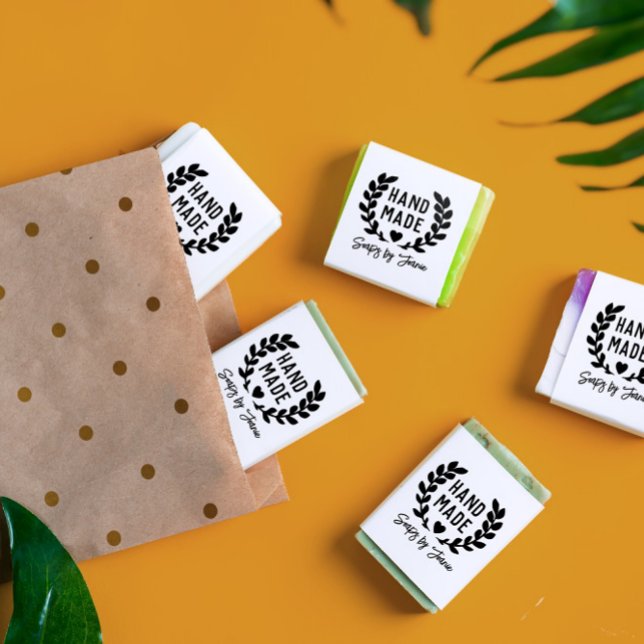 Carimbo De Borracha Laurel Wreath Heart Handmade (Criador carregado)