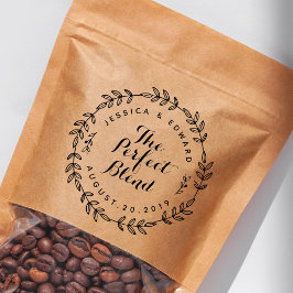 Carimbo De Borracha Laurel Wreath The Perfect Blend Wedding Favor