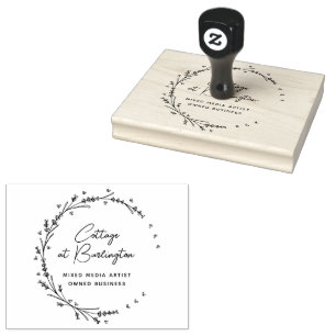 Carimbo De Borracha Lavanda Hearts Wreath