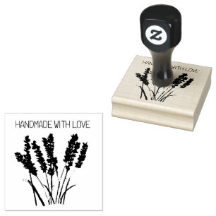 Carimbo De Borracha Lavanda Russo Floral Vintage Feita à mão com amor